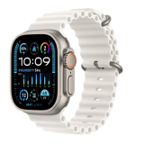 Apple Watch Ultra 2 GPS + Cellular, 49 mm-es titántok, fehér óceán szíj