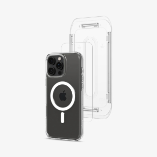 Spigen Ultra Hybrid Pack Apple iPhone 16 Pro Max, tok + fólia, fehér