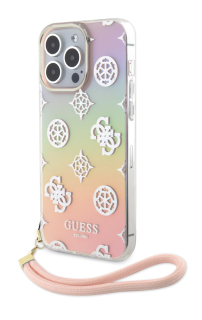Guess iPhone 15 Iridescent Glitter - Pink és Türkiz színben