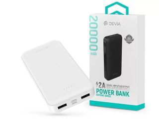 Devia Kintone Series V2 Power Bank - 2XUSB + Type-C + Micro USB - 20.000 MAH fehér színben