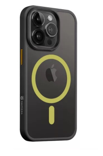 Tactical MagForce Hyperstealth Apple iPhone 15 Pro Max Magsafe tok világos fekete/sárga színben