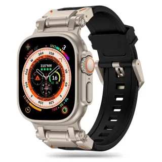 Tech-Protect Delta Pro Apple Watch 42 / 44 / 45 /49 mm fekete-titán színű fém szíj