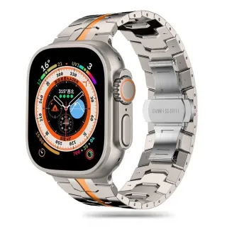 Tech-Protect Delta Pro Apple Watch 42 / 44 / 45 /49 mm narancs-titán színű fém szíj
