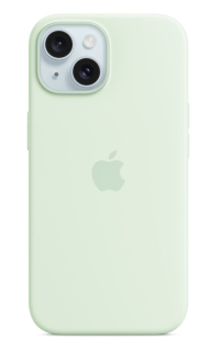 MagSafe-rögzítésű iPhone 15-szilikontok – világos menta