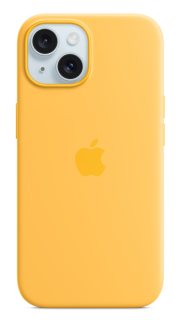 MagSafe-rögzítésű iPhone 15-szilikontok – napsárga