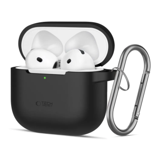 Tech-Protect AirPods 4 fekete szilikon tok